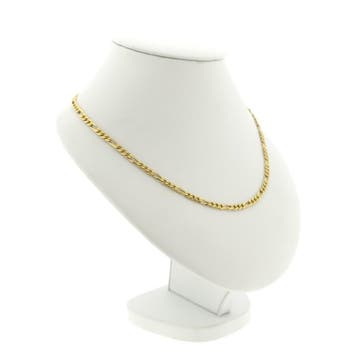 Gouden Figaro schakelketting, Sieraden, Tassen en Uiterlijk, Kettingen, Ophalen of Verzenden, Gebruikt, Goud, Goud