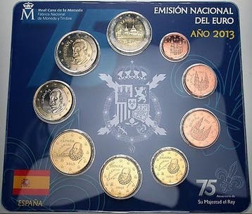 5,88 Euro,munten set 1 Cent-2 Euro 2013 Spanien Juan Carlos, Postzegels en Munten, Munten | Europa | Euromunten, Verzenden