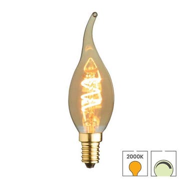 LED kaarslamp vlam E14 | 2 watt dimbaar | 2000K extra warm, Huis en Inrichting, Lampen | Losse lampen, Verzenden, Nieuw, E14 (klein)