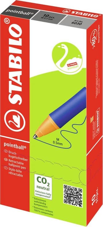 STABILO Pointball - Balpen 0,5 mm - Navulbaar - Blauw - Doos, Ophalen of Verzenden, Nieuw in verpakking