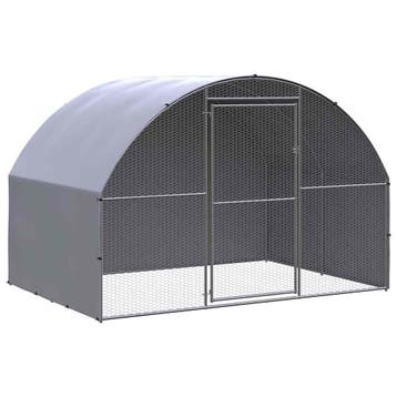 vidaXL Kippenren 3x2x2 m gegalvaniseerd staal, Verzenden, Nieuw