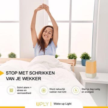2dekans | UPLY Wake up light - Met USB oplaadpunt - Met 30, Ophalen of Verzenden, Zo goed als nieuw