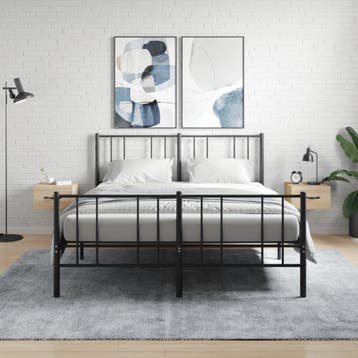 vidaXL Nachtkastjes 2 st wandgemonteerd 35x35x20 cm sonoma, Huis en Inrichting, Verzenden, Nieuw