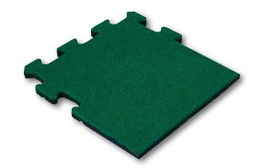 Rubber tegel 25 mm - 50 x 50 cm - Groen - Puzzelsysteem -, Verzenden, Nieuw