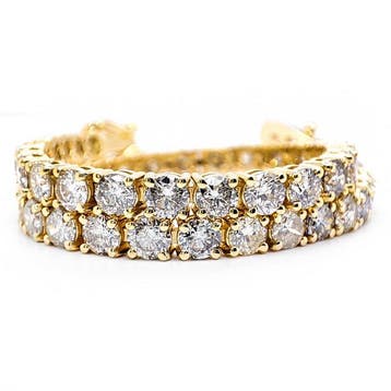 Armband - 14 karaat Geel goud - 8.24ct. tw. Diamant, Nieuw