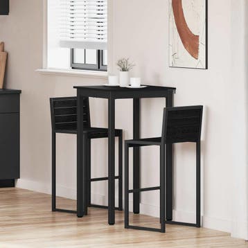 vidaXL Staande Bartafel Bewerkt hout Vierkant, Huis en Inrichting, Verzenden, Nieuw