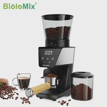 BioloMix Elektrische Koffiemolen met 30 maalstanden & Timer, Verzenden, Nieuw
