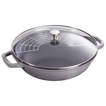 GGM Gastro | STAUB | SPECIALITIES - Wok met glazen deksel -, Huis en Inrichting, Keuken | Potten en Pannen, Verzenden, Nieuw