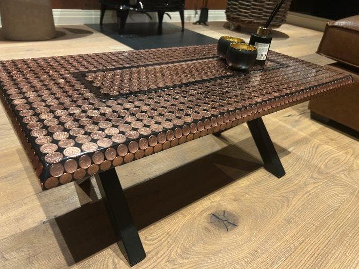 Salontafel - epoxy - Salon tafel epoxy, Antiek en Kunst, Curiosa en Brocante