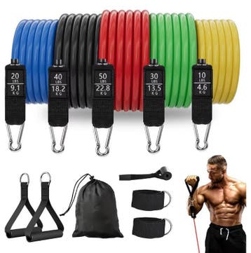 Resistance Band Set met Handgrepen Home Gym Krachttraining, Verzenden, Nieuw