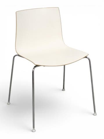 Arper Catifa 46 vergaderstoel, wit/taupe, Ophalen of Verzenden, Gebruikt, Wit