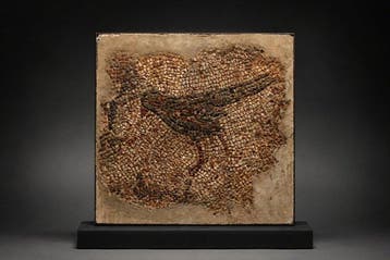 Oud-Romeins mozaïek dat een valk afbeeldt (met Spaanse