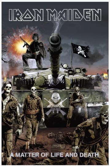 Iron Maiden Matter of Life or Death Textielposter off merch., Verzamelen, Ophalen of Verzenden, Nieuw, Poster, Artwork of Schilderij