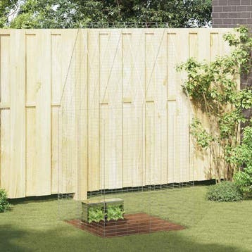 vidaXL Konijnenkooi Zilver 100 x 100 x 210 cm Gegalvaniseerd, Dieren en Toebehoren, Knaagdieren en Konijnen | Hokken en Kooien