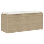 Loungebank Beige 110cm | Staal frame | Laatste Stuk!, Ophalen of Verzenden, Nieuw, Rotan