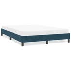 vidaXL Bedframe zonder matras 160x220 cm fluweel donkerblauw, Huis en Inrichting, Slaapkamer | Bedden, Stof, Verzenden, Blauw