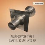 muurdoorvoer 80 mm of 100 mm voor pelletkachel, Ophalen of Verzenden, Nieuw, Hout, Vrijstaand