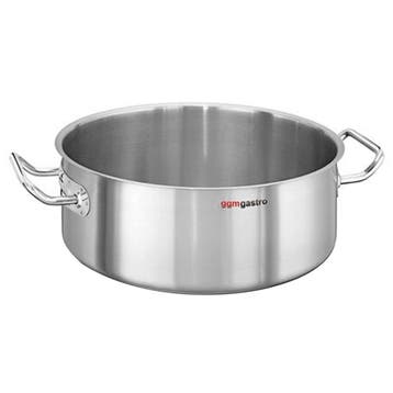 GGM Gastro | Braadpan - RVS - 10 liter - 427x464x80mm - met, Verzenden, Nieuw