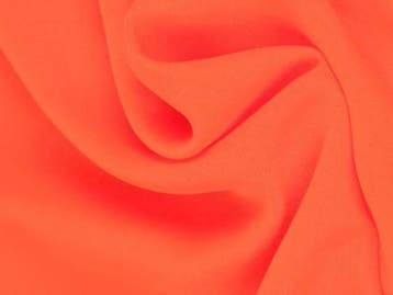 Chiffon stof - Neon oranje - Per 15 of 50 meter, Hobby en Vrije tijd, Stoffen en Lappen, 120 cm of meer, Oranje, Ophalen of Verzenden