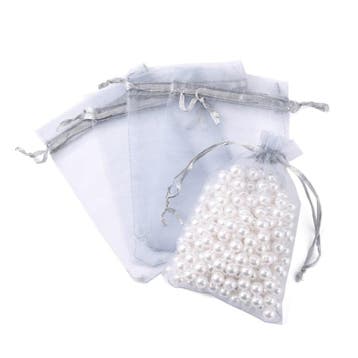 c.a. 50 x Organza zakjes 15 x 21,5cm grijs, Ophalen of Verzenden, Nieuw