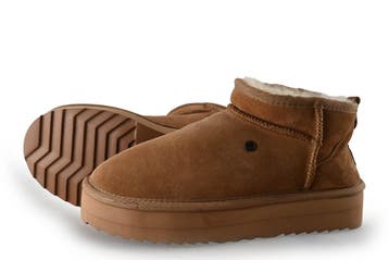 Warmbat Enkellaarzen in maat 39 Cognac, Kleding | Dames, Schoenen, Overige kleuren, Verzenden, Lage of Enkellaarzen, Zo goed als nieuw