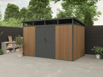 Blokhut Composiet Modern Teak - 345 x 215 cm, Tuin en Terras, Nieuw