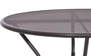 Tuintafel metaal rond 105 cm kleur grijs model Nordic, Ophalen of Verzenden, Nieuw, Rond, Metaal
