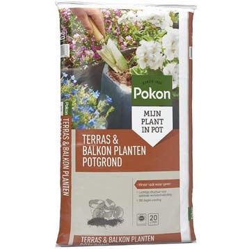 Terras- en balkonplanten potgrond | Pokon | 20 liter, Verzenden
