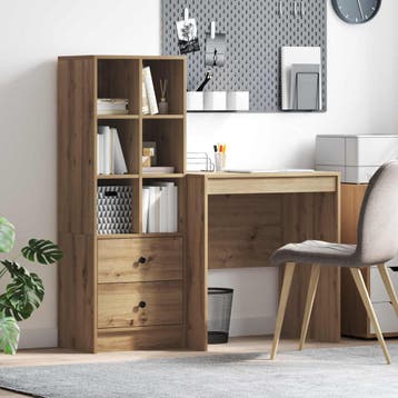 vidaXL Bureau Artisan Eiken 115,5 x 50 x 127 cm 2 st, Verzenden, Nieuw