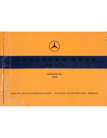 1958 MERCEDES BENZ 220 SE ONDERDELENHANDBOEK MULTI, Auto diversen, Handleidingen en Instructieboekjes