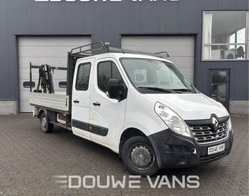 Renault Master Dubbel Cabine Hiab Laadkraan Imperiaal Trekha, Gebruikt, Euro 6, Renault, Leder en Stof