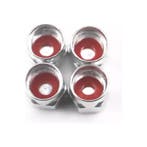 TT-products ventieldoppen aluminium Britse vlag zilver 4, Auto diversen, Auto-accessoires, Ophalen of Verzenden, Nieuw