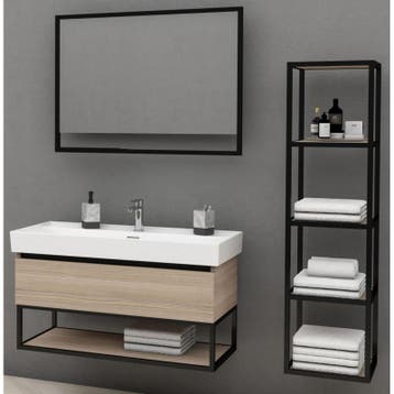 Badmeubel Monti Eiken 100CM (Badkamermeubels), Ophalen of Verzenden, Nieuw