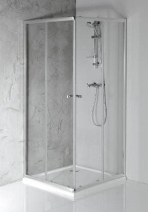 Aqualine Agga - Douchehoek 90x90x185 cm, chroom/helder glas, Ophalen of Verzenden, Nieuw, Chroom, Bad