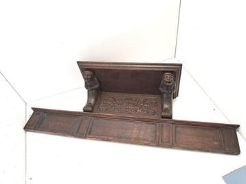 Wandplank beugel - Eik - 91 cm 3,9 kg, Antiek en Kunst