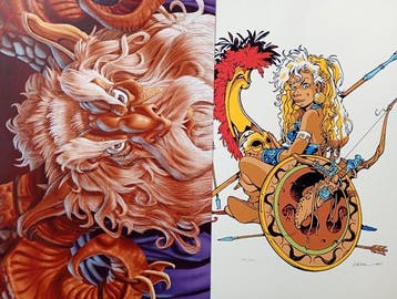 Crisse - 2 Silkscreen - Atalante - Guerrière / Chiron - 2000, Nieuw