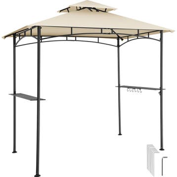 Barbecuepaviljoen Maracaibo, weerbestendig, windscherm, 2 op, Verzenden, Nieuw