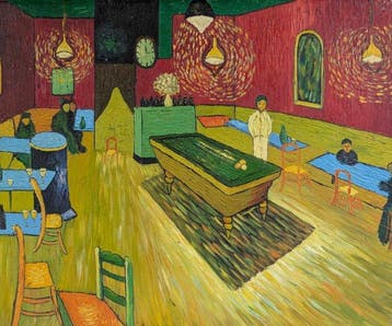 Italiaanse school (XX) - Il caffè di notte, omaggio a Van