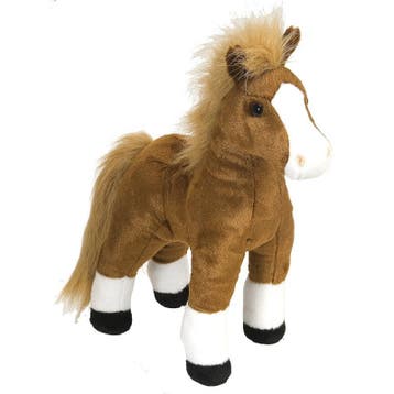 Wild Republic paard knuffel - pluche - bruin - 30 cm, Verzenden, Nieuw
