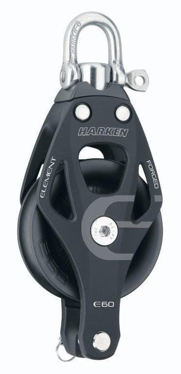 Harken 60mm Element enkelschijfs blok met hondsvot, Ophalen of Verzenden, Nieuw