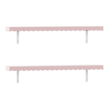 Wandplankenset Vestnes 2-delig 80x17x15 cm roze [en.casa], Verzenden, Nieuw