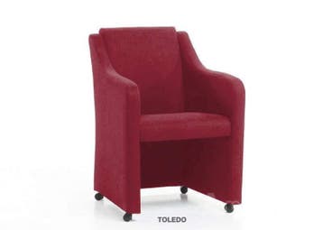 Eetkamerstoel Toledo - eetkamerstoelen - Rood, Huis en Inrichting, Nieuw, Rood, Stof