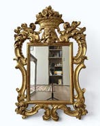 Wandspiegel - Verguld hout - barokstijl