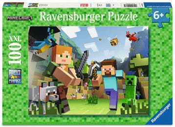 Minecraft Puzzel (100 XXL stukjes) | Ravensburger - Puzzels, Kinderen en Baby's, Speelgoed | Kinderpuzzels, Verzenden, Nieuw