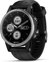 Garmin Fenix 5S Plus 42 mm zilver met siliconen armband, Verzenden, Zo goed als nieuw