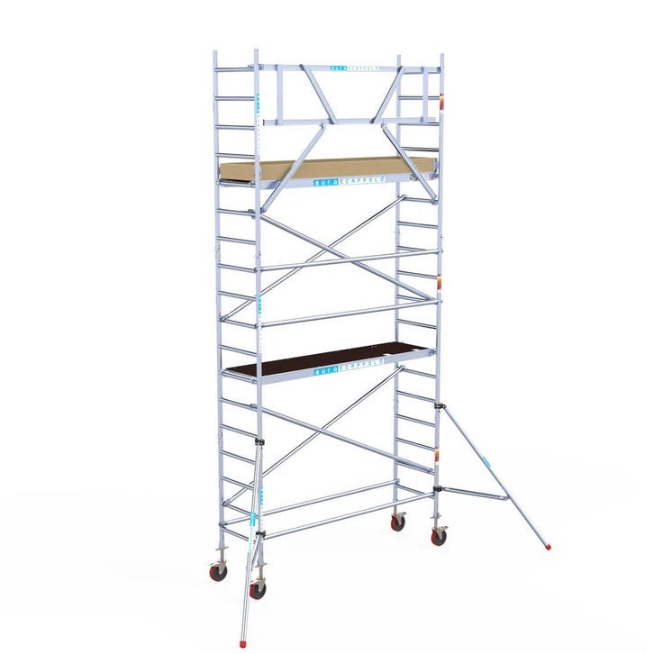 Euroscaffold basic rolsteiger 75 x 6,2m werkhoogte, Doe-het-zelf en Verbouw, Steigers, Rolsteiger of Kamersteiger, Nieuw, 5 meter of hoger