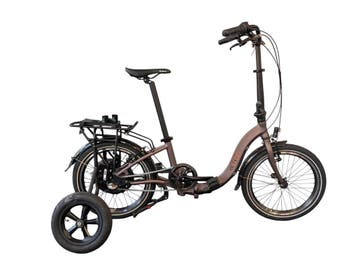 Vouwbare driewieler aluminium, afklikbare zijwielen, compact, 20 inch of meer, Versnellingen, Nieuw, Totaal opvouwbaar