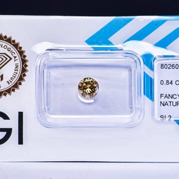 Zonder minimumprijs - 1 pcs Diamant (Natuurlijk gekleurd) -, Nieuw