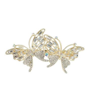 Haarspeld Patentspeld 9cm - Vlindervorm – Strass Steentjes –, Nieuw