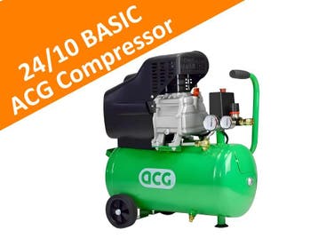 ACTIE! Mobiele LUCHTCOMPRESSOR 10 bar | 257 l/min | 24 liter, Doe-het-zelf en Verbouw, Compressors, 10 bar of meer, Nieuw, Ophalen of Verzenden